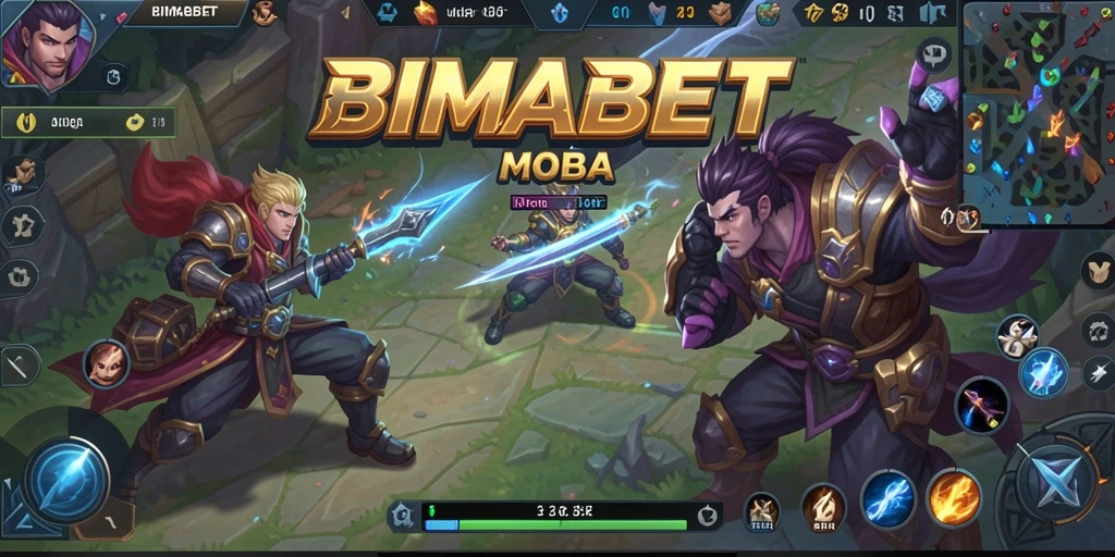 Tampilan gameplay MOBA yang menegangkan dan penuh aksi.