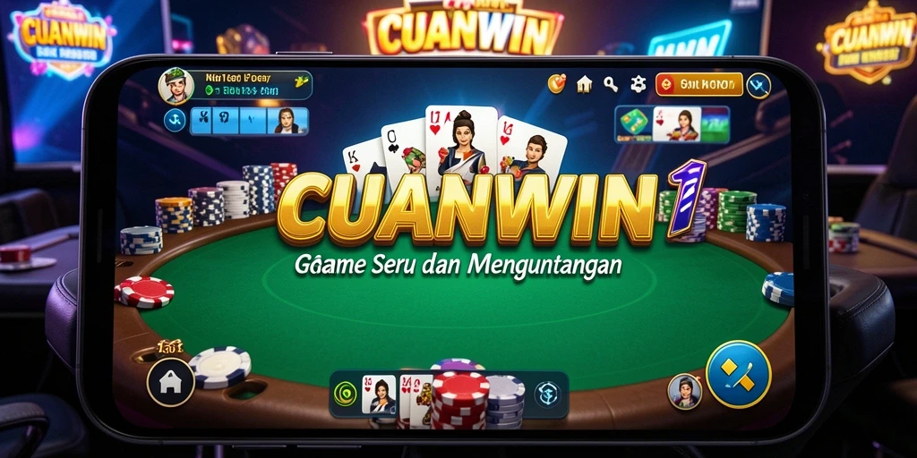 Screenshot menunjukkan gameplay Poker yang seru dan interaktif.