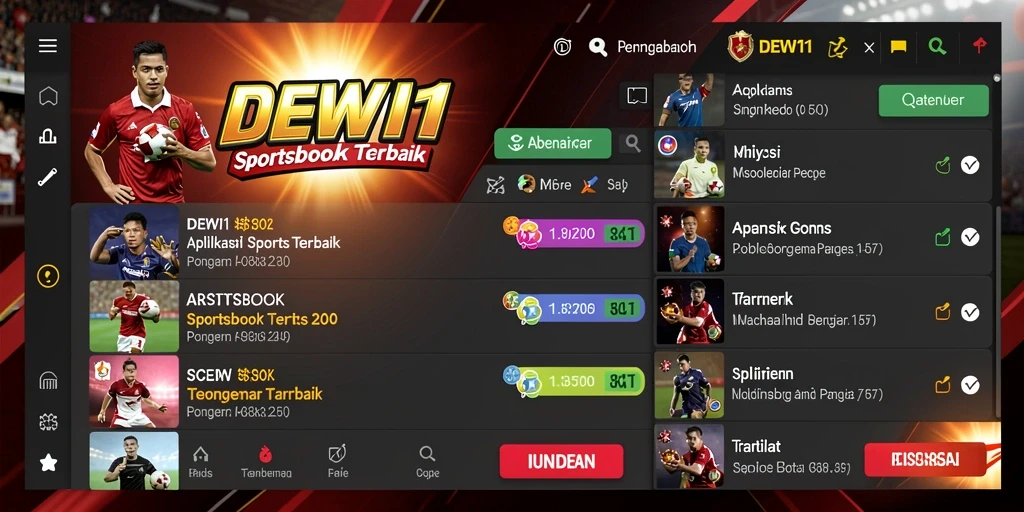 Tampilan utama DEWI11 dengan gameplay taruhan yang seru.