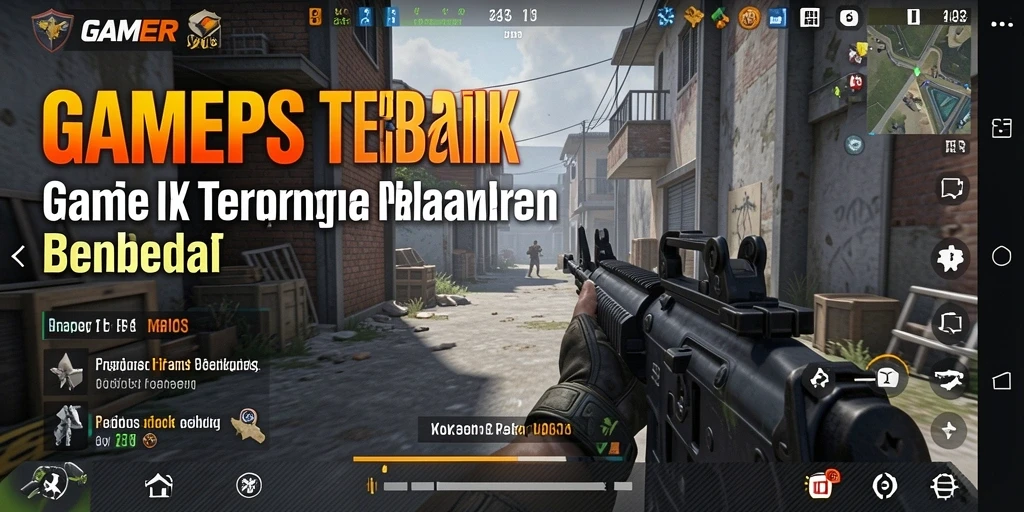 GAMERP menampilkan aksi pertempuran FPS yang mendebarkan.