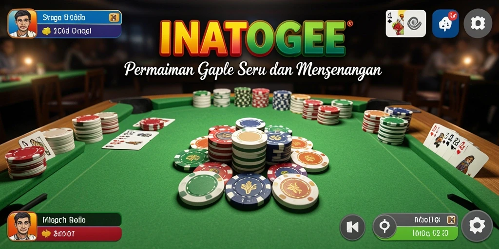 Screenshoot gameplay seru Gaple di INATOGEL.
