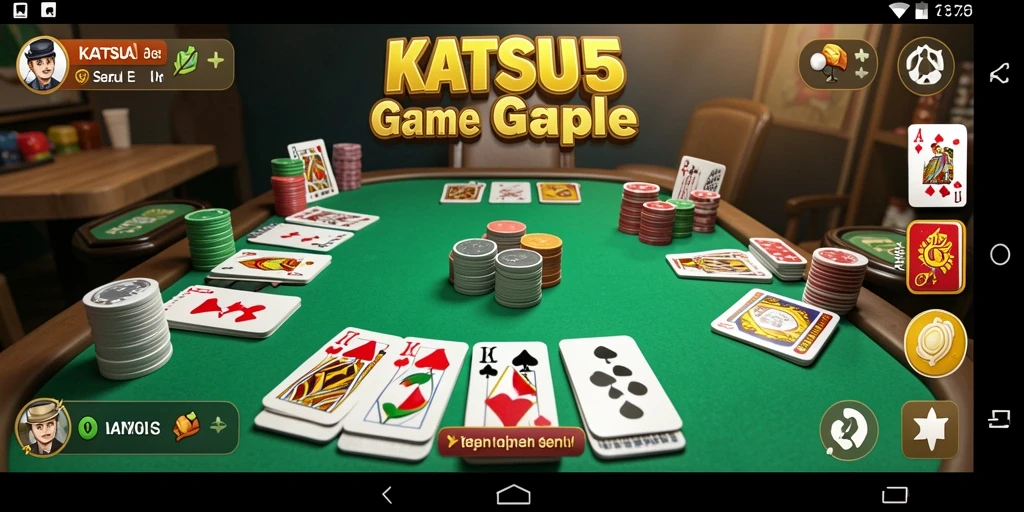 Tampilan screenshot KATSU5 menampilkan gameplay Gaple yang menarik.