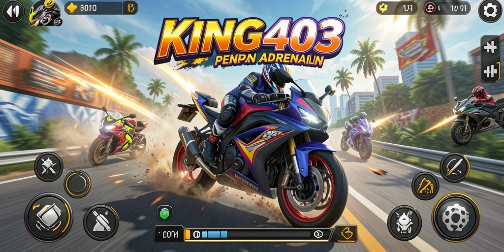 Tangkapan layar KING403 menunjukkan aksi balapan motor yang mendebarkan.