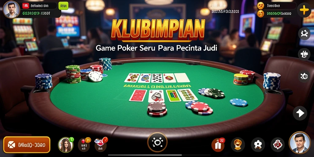 Tampilan gameplay Poker yang seru dan interaktif.