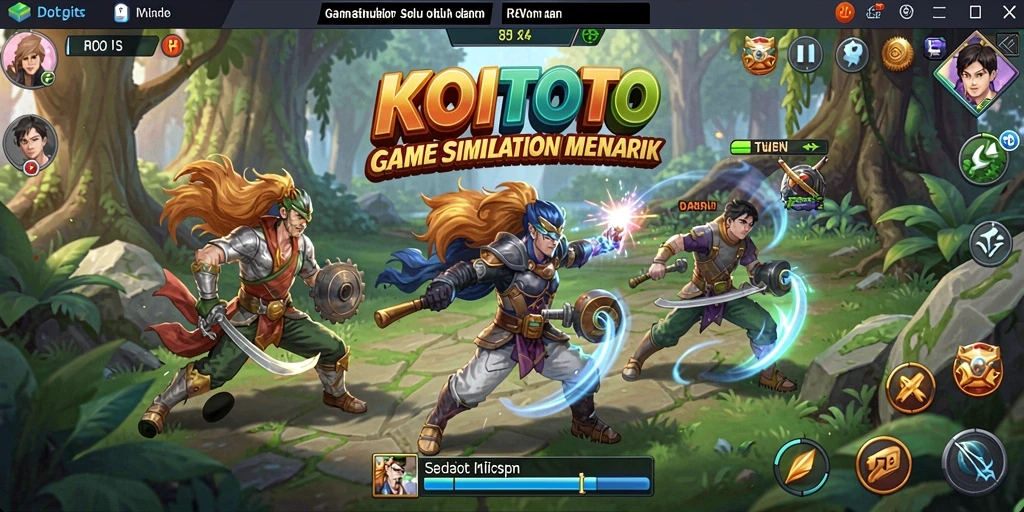 Tampilan gameplay KOITOTO yang menampilkan karakter dan interaksi menarik.