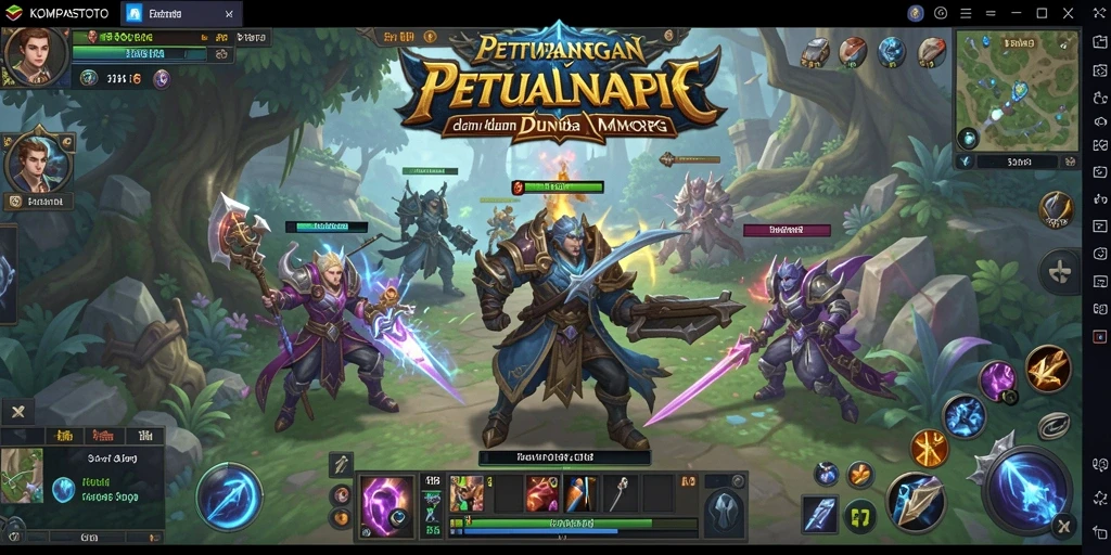 Tampilan gameplay yang intens dan mengasyikkan di KOMPASTOTO.