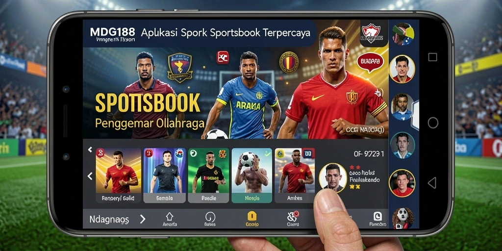 Tampilan screenshot MDG188 saat pengguna memasang taruhan olahraga.
