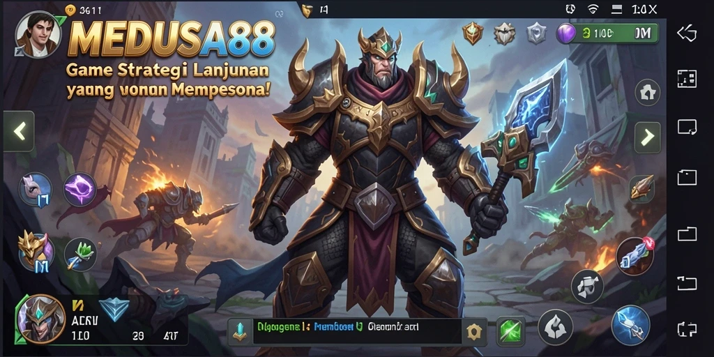 Tampilan gameplay menarik dari MEDUSA88 yang menonjolkan strategi SLG.