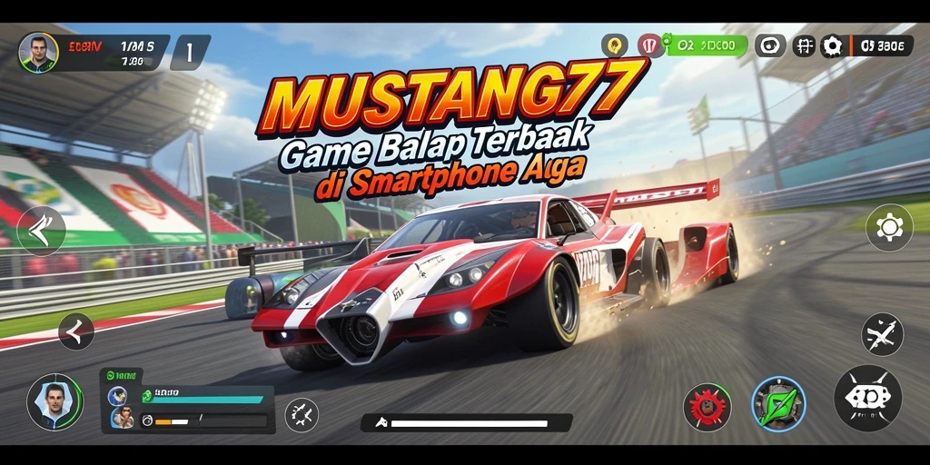 Screenshot gameplay MUSTANG77 menampilkan aksi balap seru dan grafis menakjubkan.