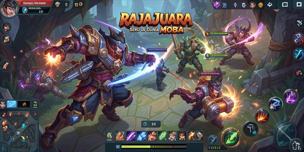 Tampilan gameplay menegangkan dari RAJAJUARA di aksi penuh.