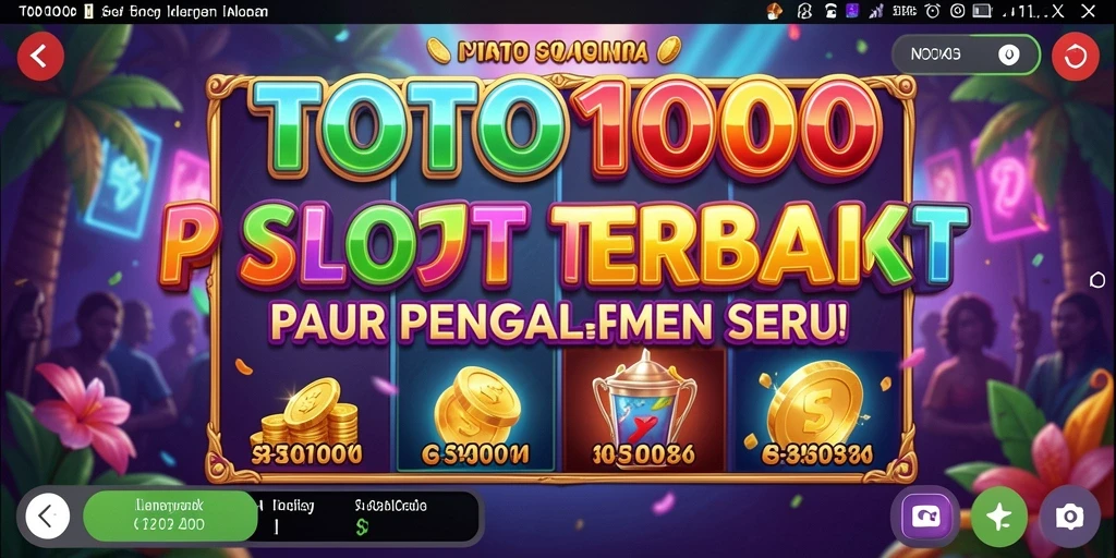 Gameplay seru dari TOTO1000 dengan mesin slot yang menarik.