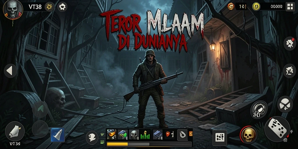 Tampilan menegangkan dari gameplay VT38 yang menyeramkan.