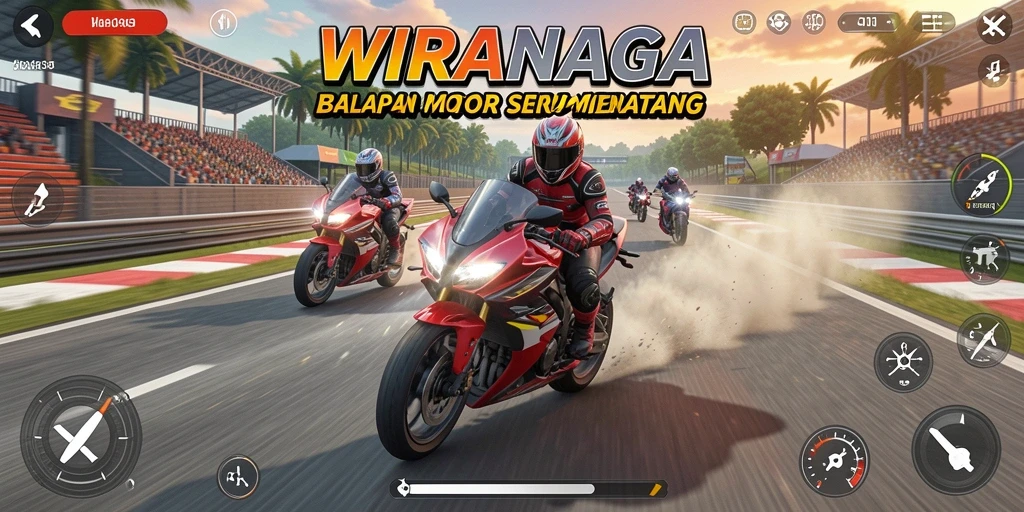 Tampilan menegangkan saat balapan di WIRANAGA.