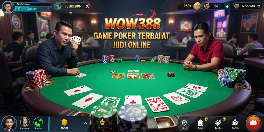Tampilan gameplay WOW388 yang seru dan penuh strategi Poker.