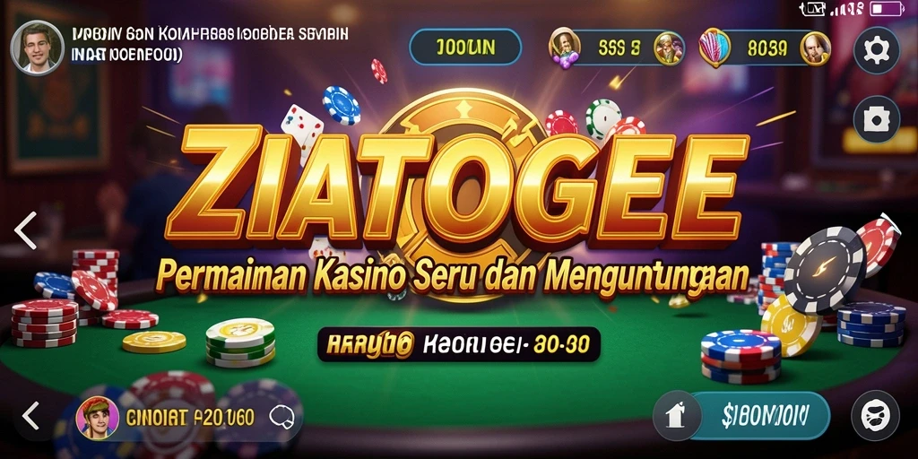 Gambaran gameplay utama ZIATOGEL dalam permainan Kasino yang menarik.